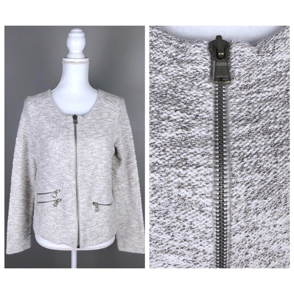 Lou & Grey Jackets & Blazers - EUC {Lou & Grey} Textured Zipper Blazer Jacket